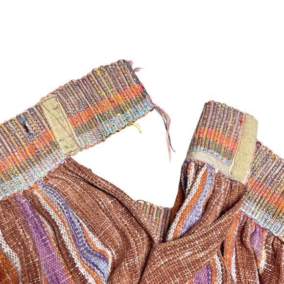 PEGGY KONDO Vintage Hand Dyed & Woven Striped Tapestry Skirt Size M (estimated) - Picture 6 of 8
